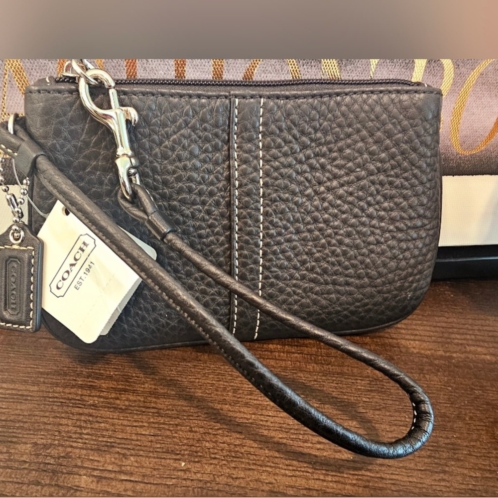 Coach Black Wristlet Clutch